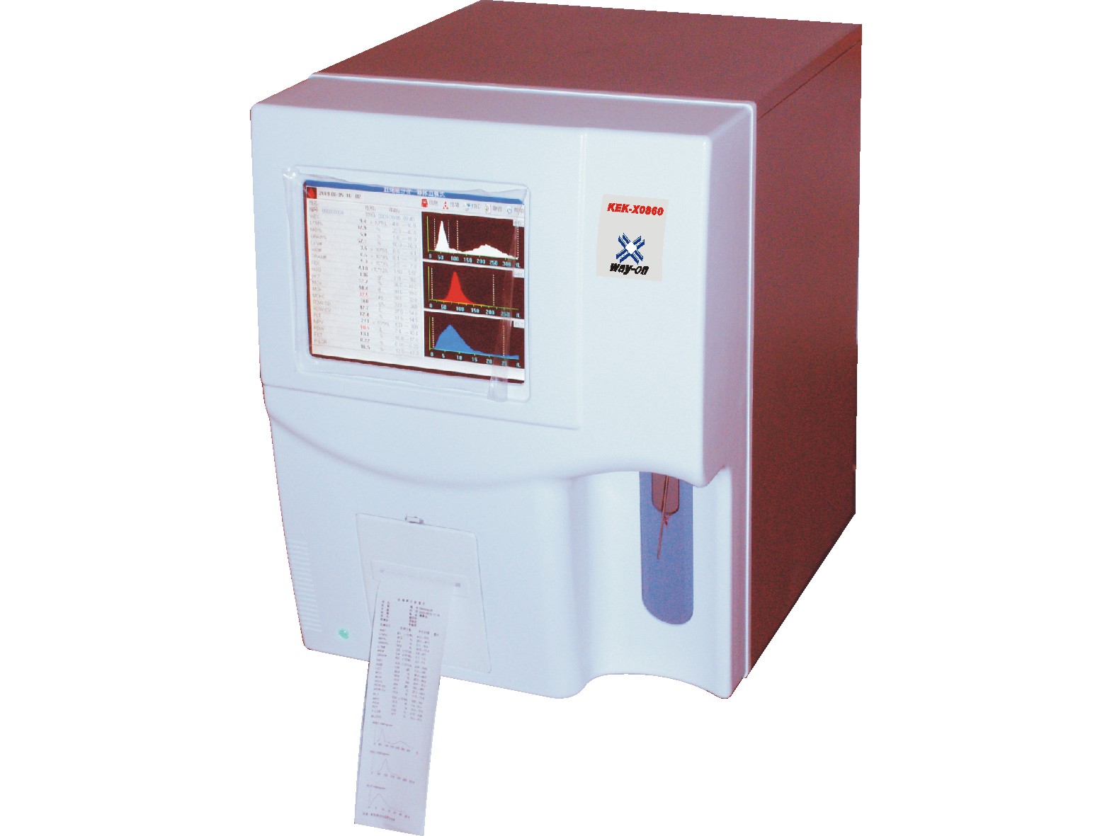 Medical blood test control panel